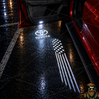 Dual Projection Toyota USA Door Lights with "Runner Board" Light | 4Runner | Tundra | Highlander | Sequoia | Camry | Tacoma*