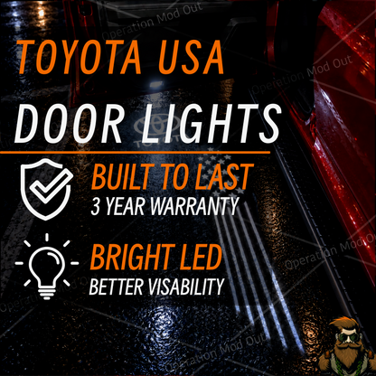 Dual Projection Toyota USA Door Lights with "Runner Board" Light | 4Runner | Tundra | Highlander | Sequoia | Camry | Tacoma*