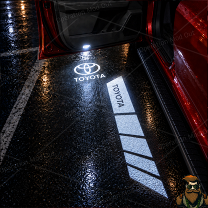 Dual Projection Toyota TRD Stripes Door Lights with "Runner Board" Light | 4Runner | Tundra | Highlander | Sequoia | Camry | Tacoma*