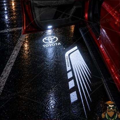 Dual Projection Toyota Racing Door Lights with "Runner Board" Light | 4Runner | Tundra | Highlander | Sequoia | Camry | Tacoma*