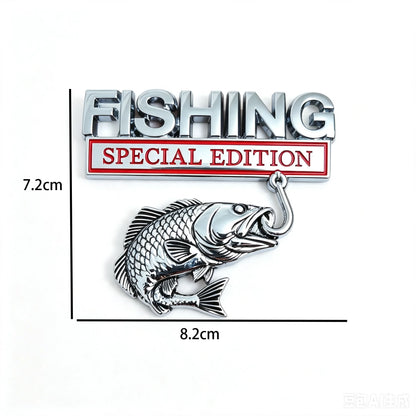 Fishing Special Edition 3D Metal Truck Logo & Car Sticker