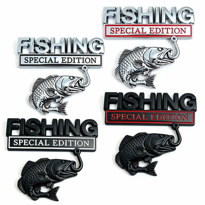 Fishing Special Edition 3D Metal Truck Logo & Car Sticker