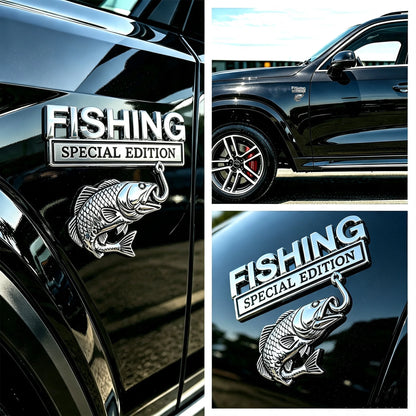 Fishing Special Edition 3D Metal Truck Logo & Car Sticker