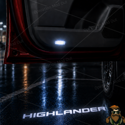 Toyota Highlander Door Lights | LED | Plug and Play | Glass Lens