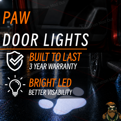 Paw Toyota Door Lights | 4Runner | Tundra | Sequoia | Highlander| Land Cruiser | NEW 4th Gen Tacoma*