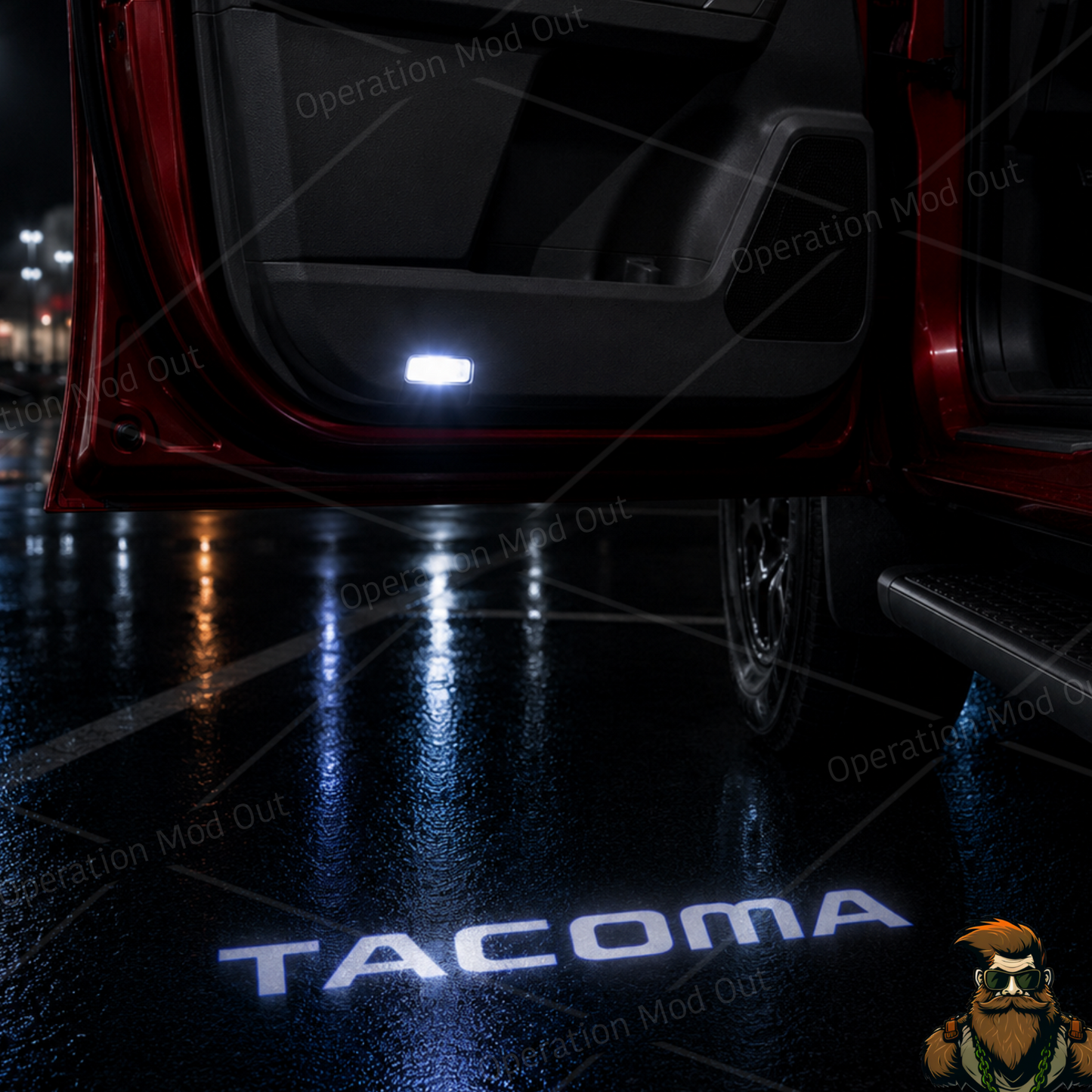 Toyota Tacoma Door Lights | 4th Gen* ONLY | LED | Plug and Play | Glass Lens