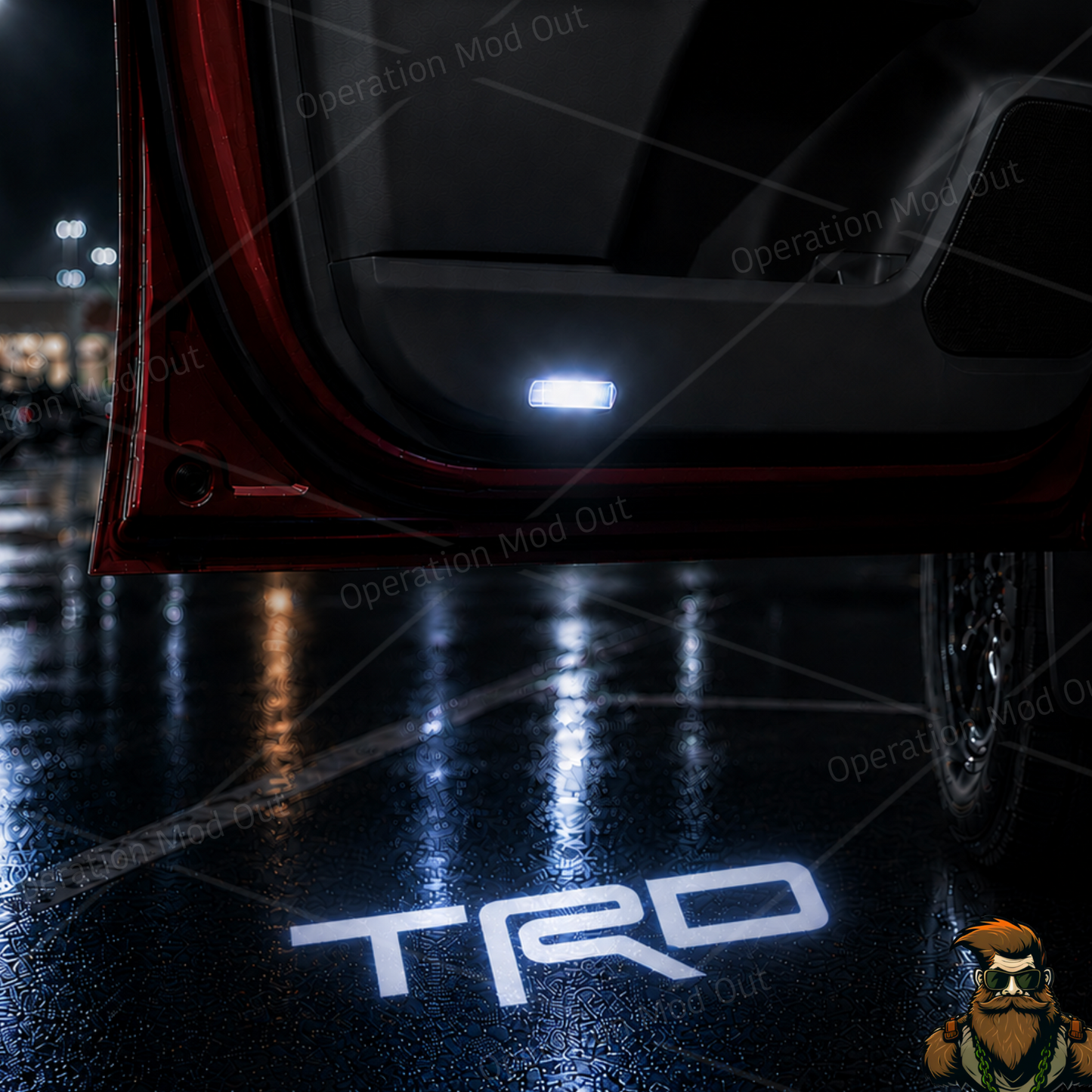 White TRD Toyota Door Lights | 4Runner Lights | Tundra Lights