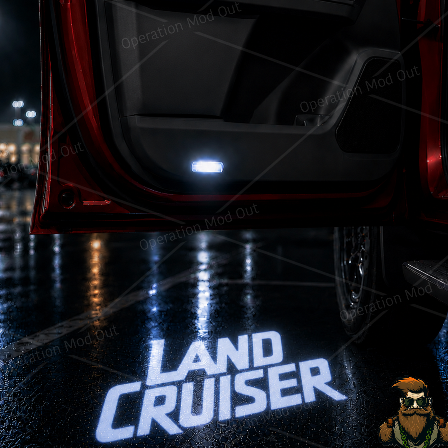 Land Cruiser Door Lights | LED | Plug and Play | Glass Lens