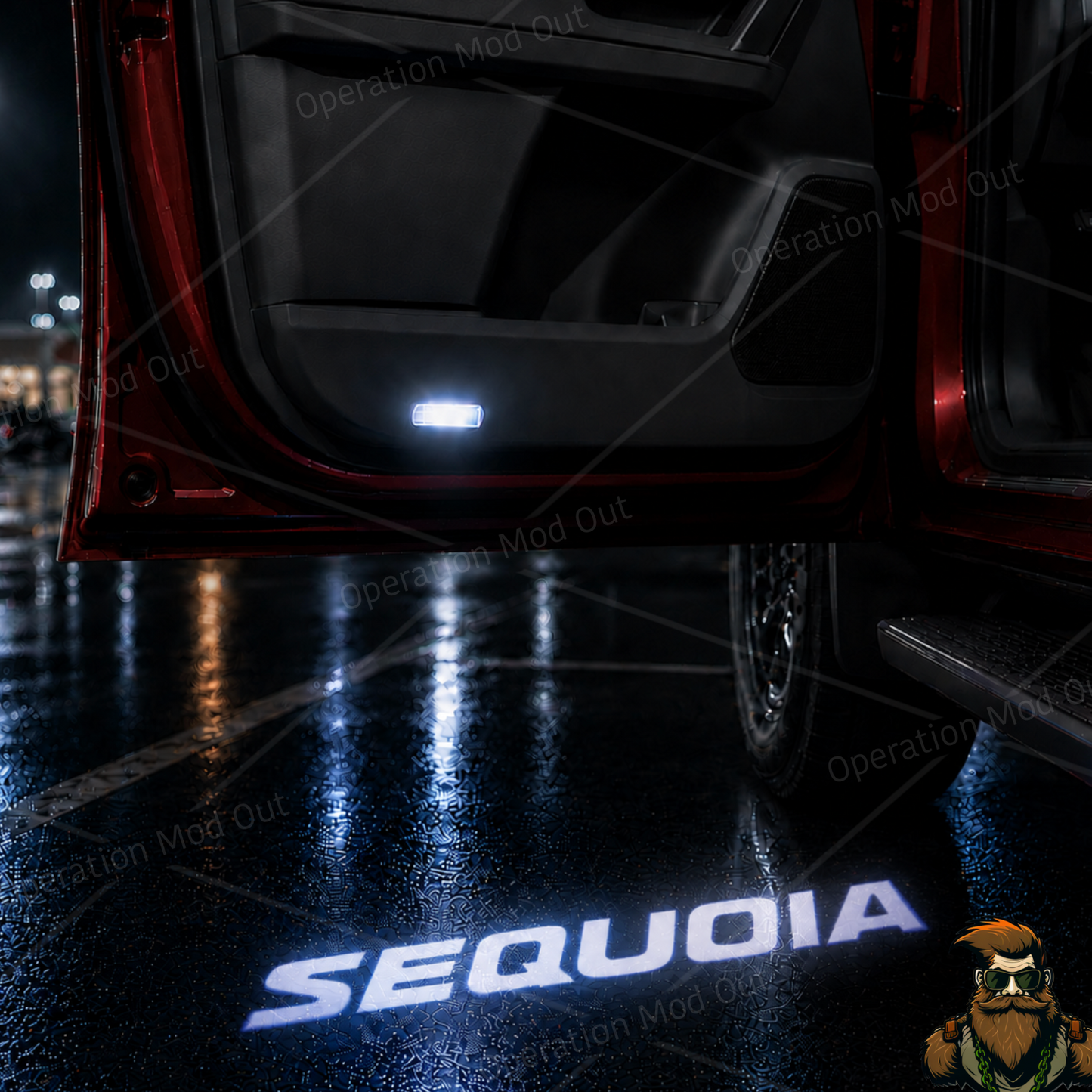 Toyota Sequoia Door Lights | LED | Plug and Play | Glass Lens