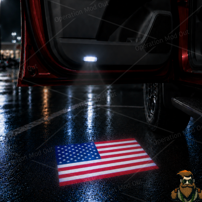 American Flag Door Lights | Toyota | Lexus | 4Runner | Tundra | Highlander | Sequoia | Camry | Tacoma*