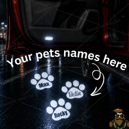 Custom Pet Paw Toyota Door Lights | Lexus | Toyota | 4Runner | Tundra | Sequoia | Tacoma* | Camry