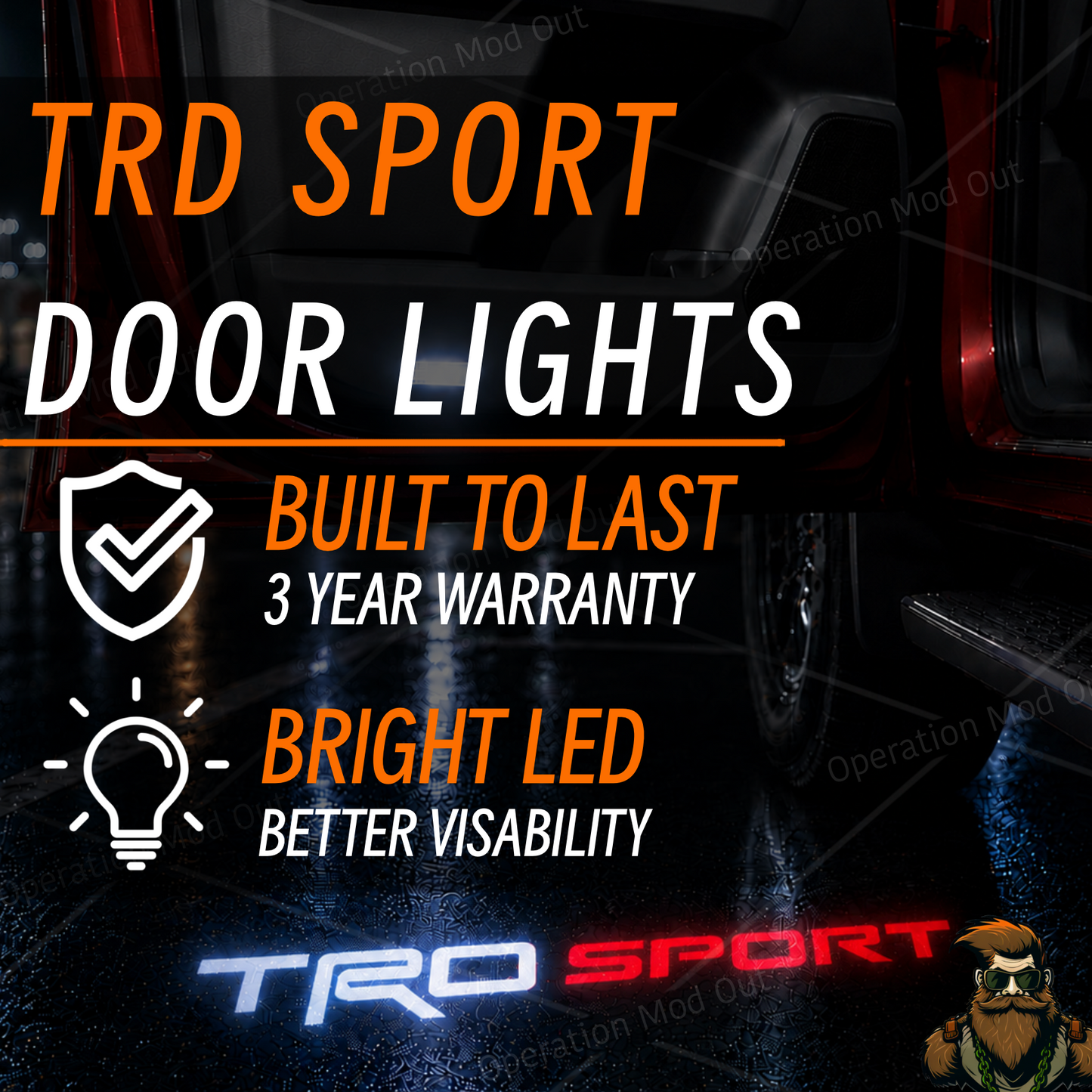 TRD Sport Toyota Door Lights | 4Runner |  4th Gen Tacoma*