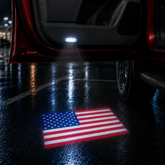American Flag Door Lights | Toyota | Lexus | 4Runner | Tundra | Highlander | Sequoia | Camry | Tacoma*